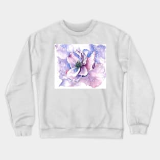 Watercolor Flower Anemone Painting Crewneck Sweatshirt